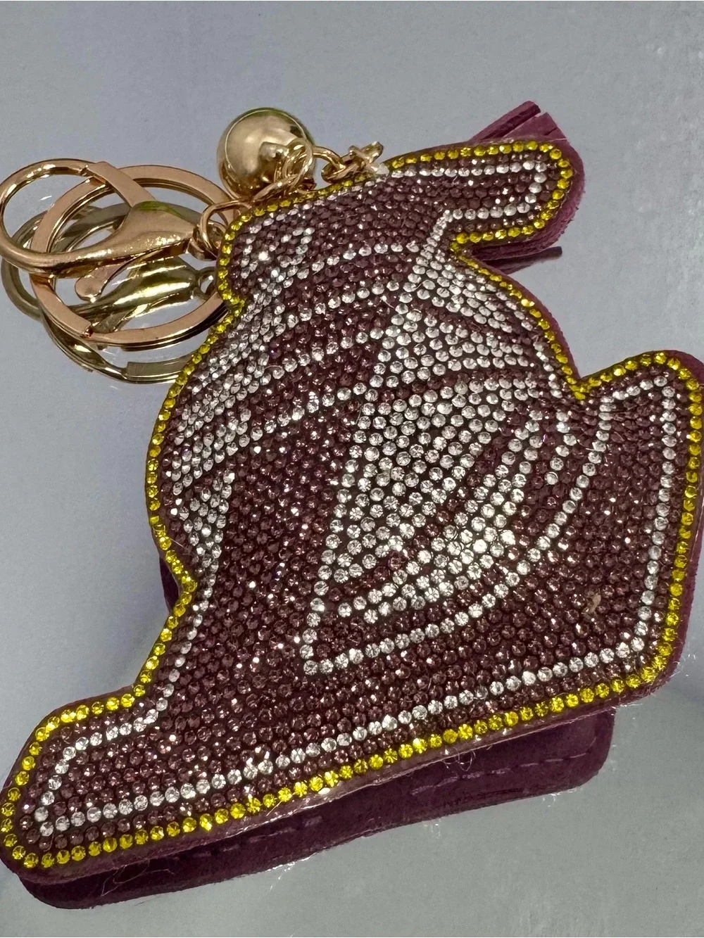 New Crystal-Embellished Lakers Keychain Bag Charm